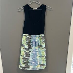 Black and Multicolor Sleeveless Dress